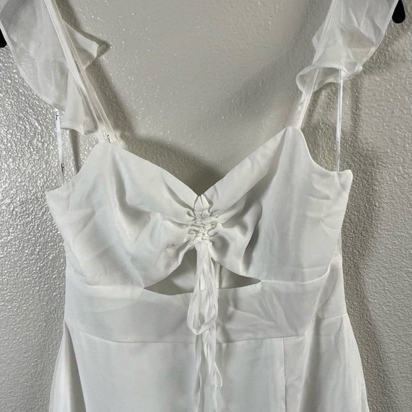 NWT Lulus The Way to Love White Ruffled Maxi Dress Small - Picture 8 of 11